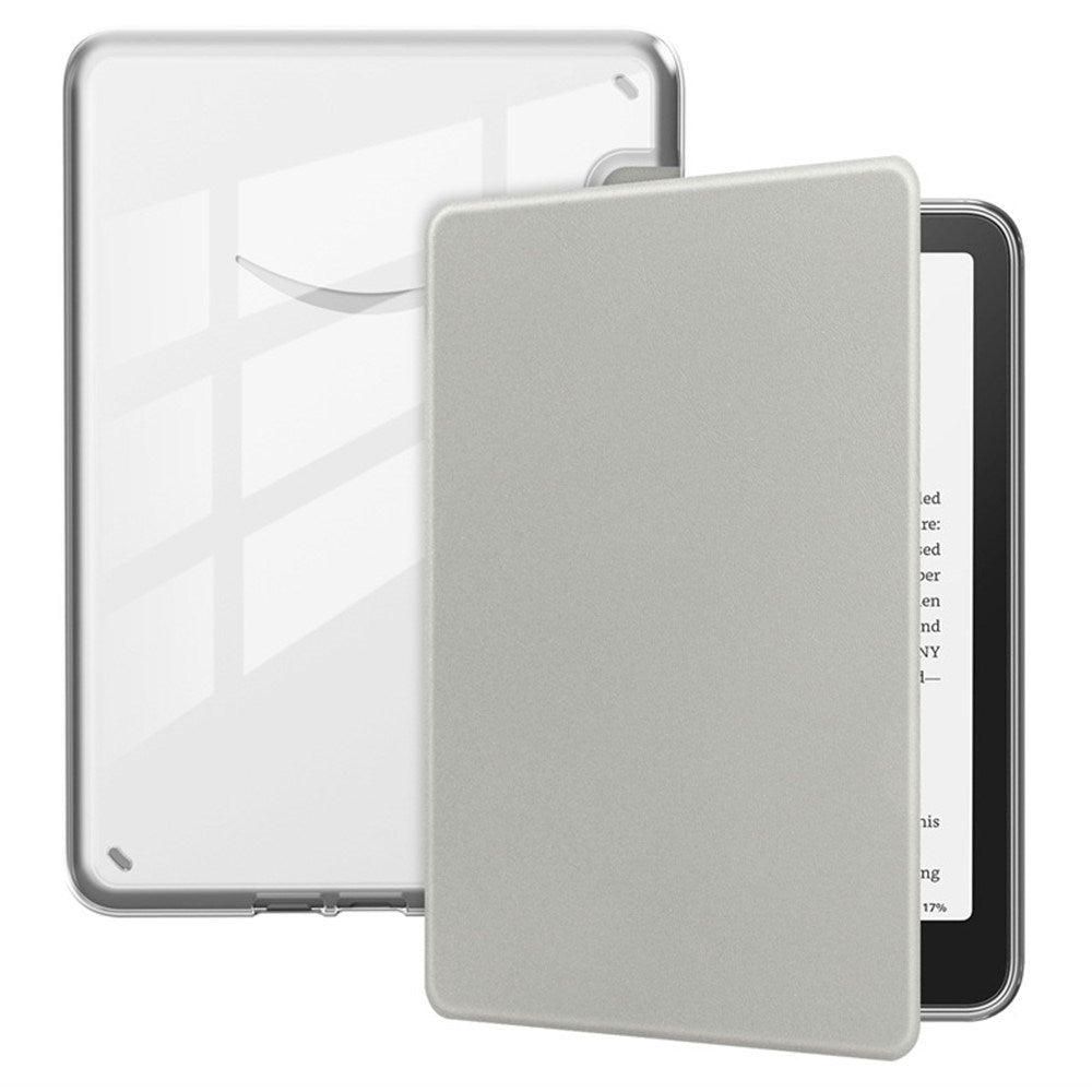 EIDERWOOD Amazon Kindle 11th Generation (2022) Konstläder Fodral - Genomskinlig / Grå