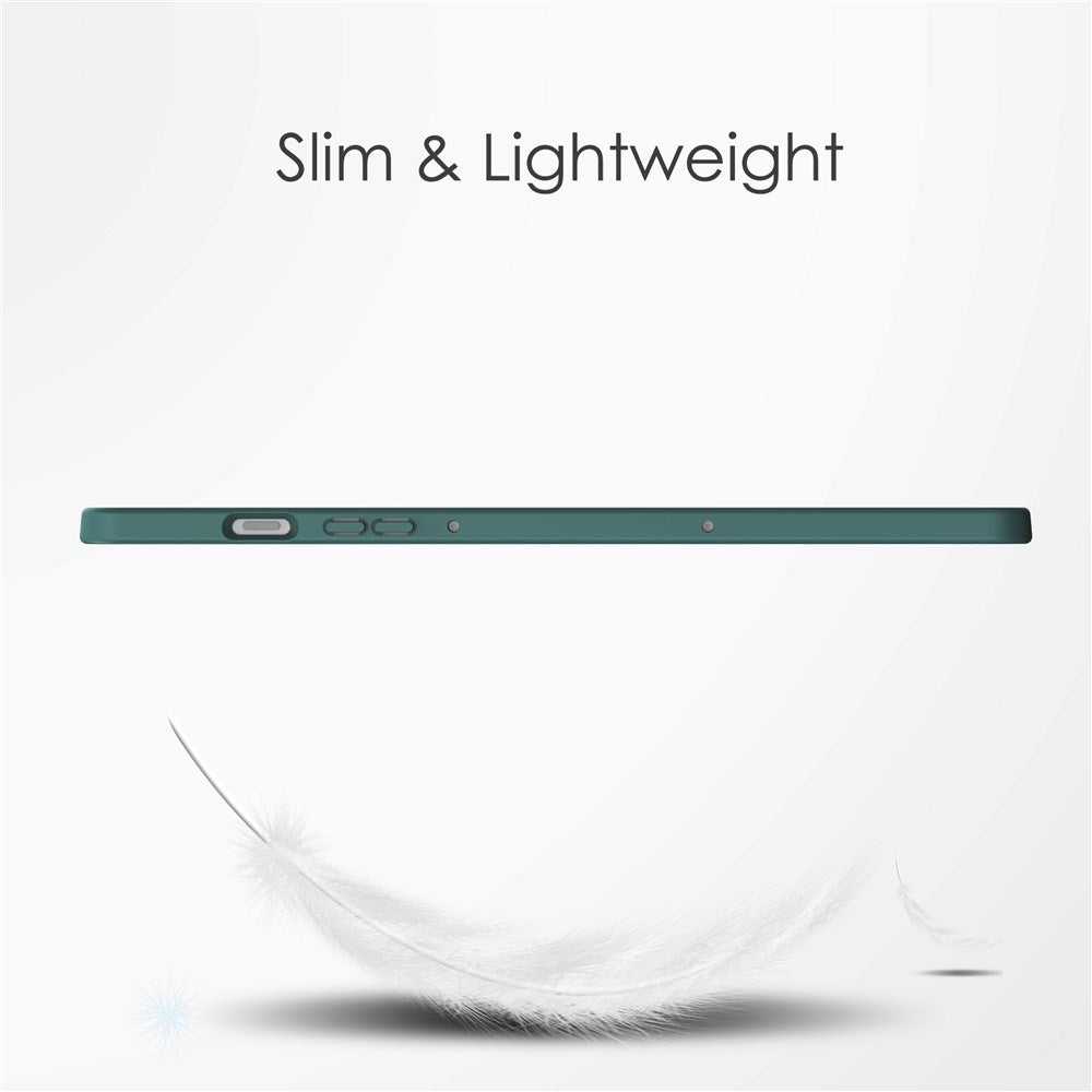 EIDERWOOD Samsung Galaxy Tab S10 Lite / S10 FE / S9 FE Fodral - Stativfunktion & Styluspennhållare - Genomskinlig / Mörkgrön