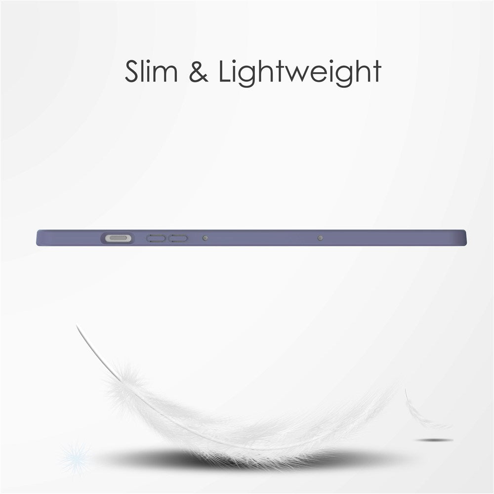 EIDERWOOD Samsung Galaxy Tab S10 Lite / S10 FE / S9 FE Fodral - Stativfunktion & Styluspennhållare - Genomskinlig / Grå Lila