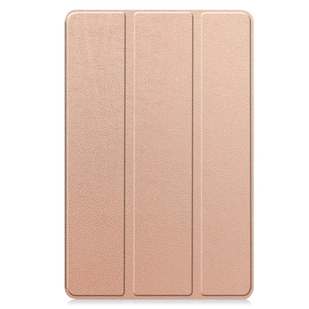 EIDERWOOD Samsung Galaxy Tab S10 FE+ (Plus) Konstläder Flip Fodral m. Stativfunktion & Pencil Hållare - Rose Gold
