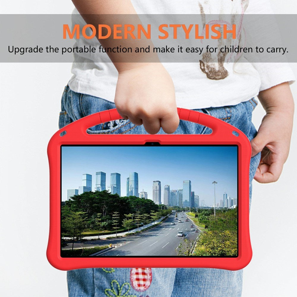 EIDERWOOD Samsung Galaxy Tab S10 FE+ (Plus) Anti-Drop Tablett Skal med Handtag och Stativfunktion - Röd