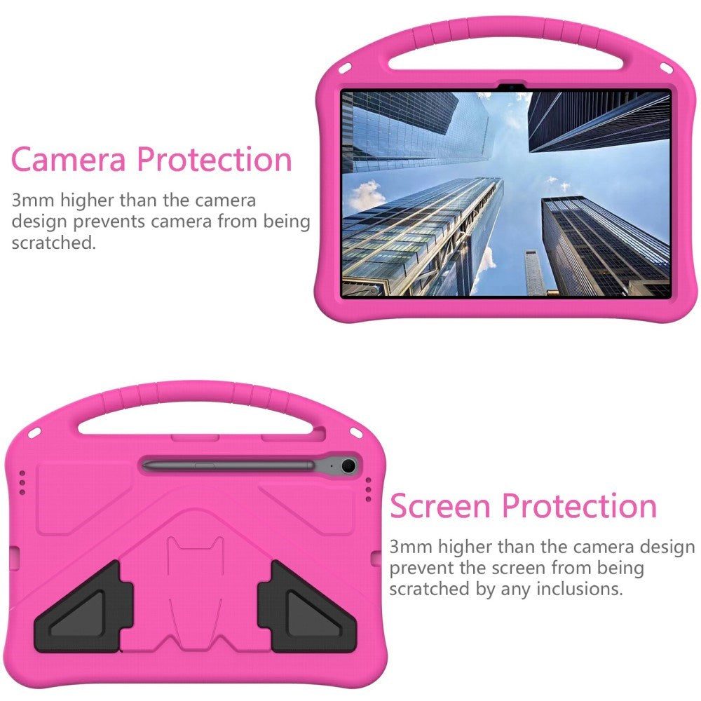 EIDERWOOD Samsung Galaxy Tab S10 FE+ (Plus) Anti-Drop Tablett Skal med Handtag och Stativfunktion - Rosa