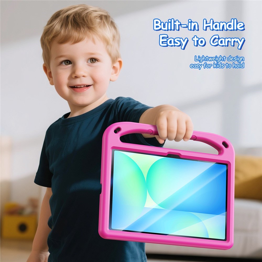 DUX DUCIS Samsung Galaxy Tab S10 Lite / S10 FE / S9 FE / S9 / S8 / S7 Barnskal med Stativfunktion & Styluspennhållare - Rosa