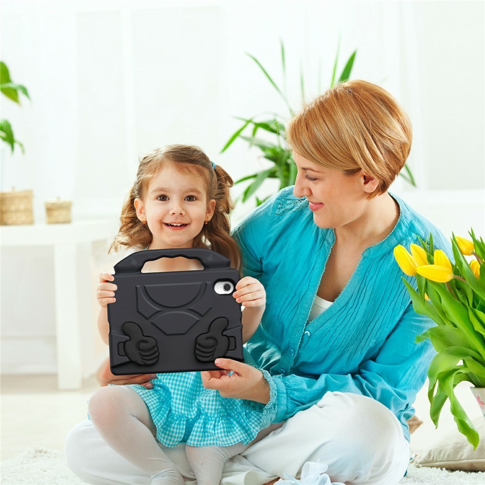 EIDERWOOD iPad Mini (2024 / 2021) Barn Skal m. Thumb Kickstand - Svart