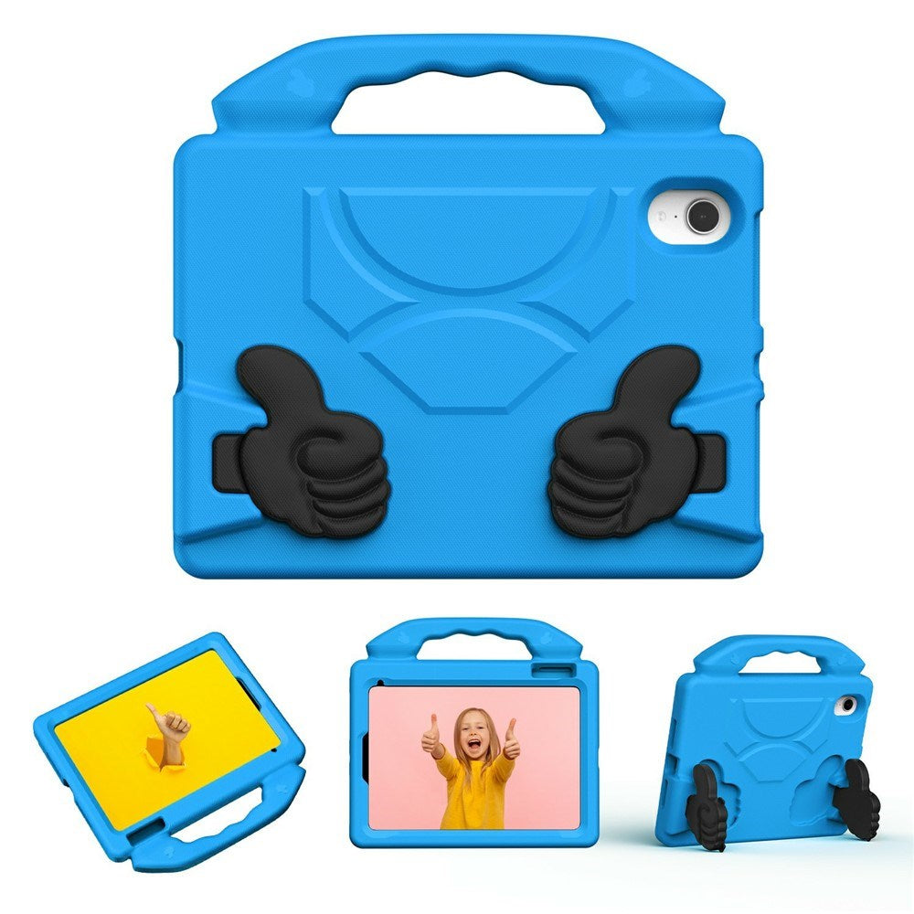 EIDERWOOD iPad Mini (2024 / 2021) Barn Skal m. Thumb Kickstand - Blå