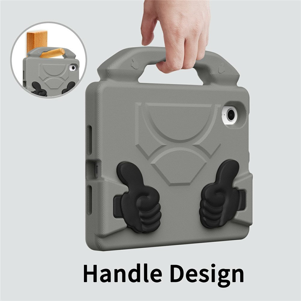 EIDERWOOD iPad Mini (2024 / 2021) Barn Skal m. Thumb Kickstand - Grå