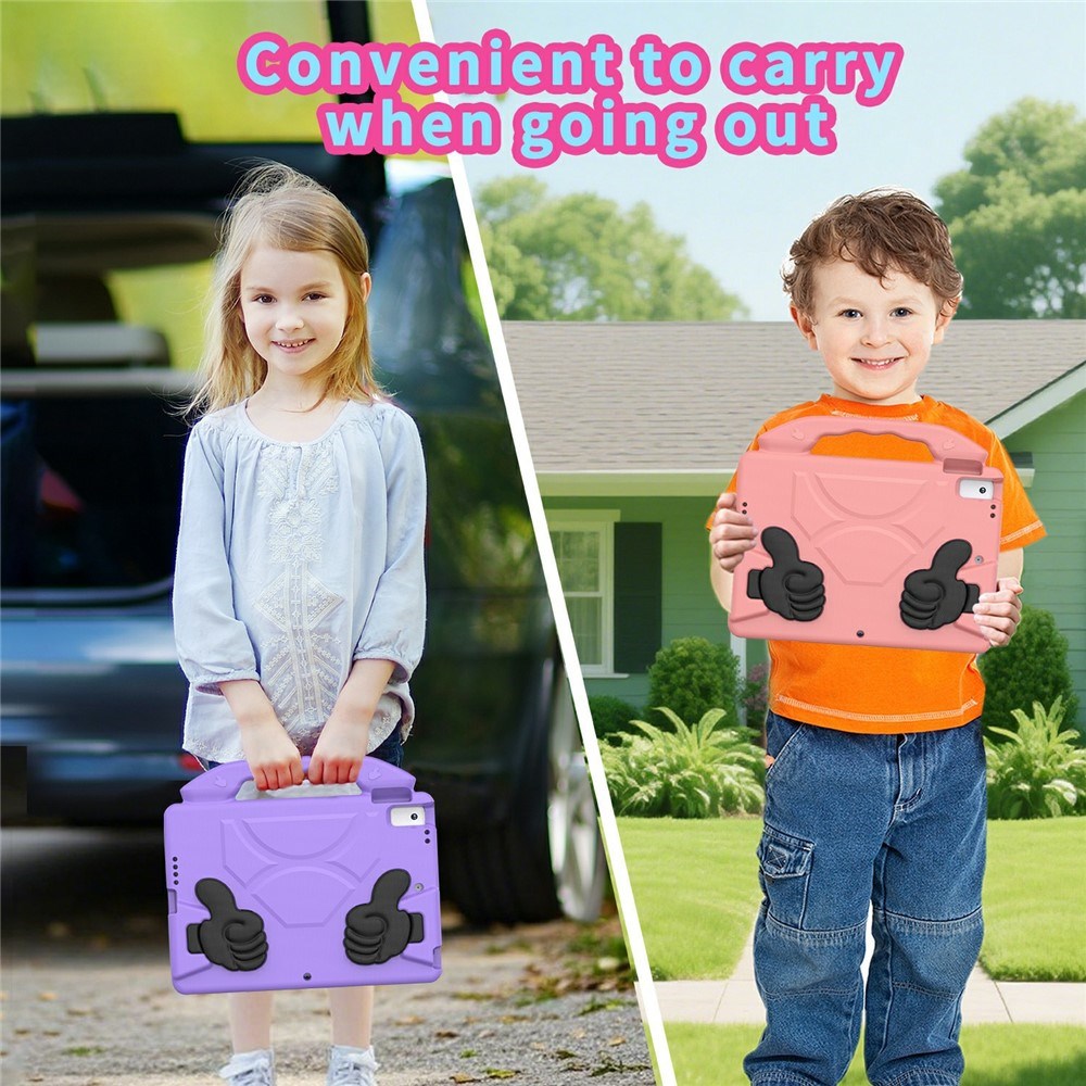 EIDERWOOD iPad 10.2" (2021 / 2020 / 2019) / Air (2019) Barn Skal m. Thumb Kickstand - Lila