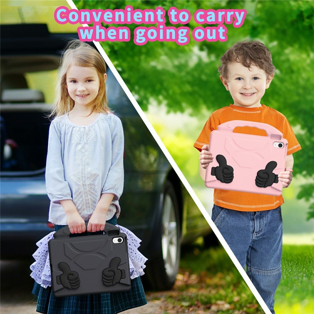 EIDERWOOD iPad Air 11" (2025 / 2024) Barn Skal m. Thumb Kickstand - Svart