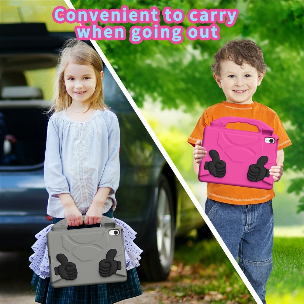 EIDERWOOD iPad Air 11" (2025 / 2024) Barn Skal m. Thumb Kickstand - Grå