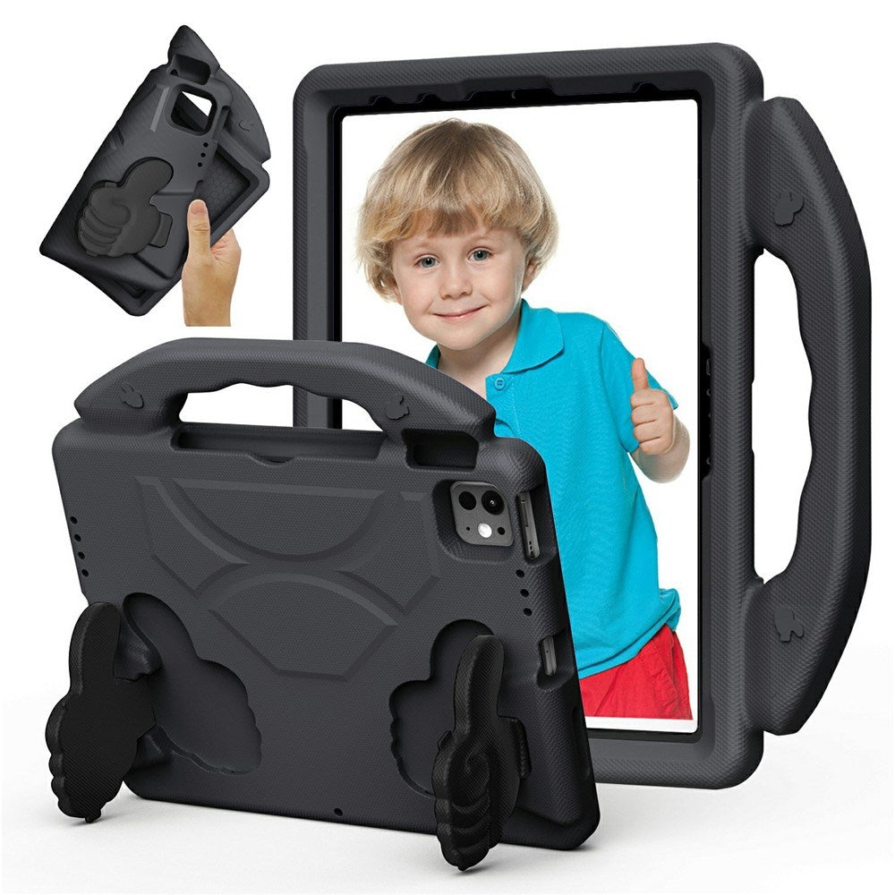 EIDERWOOD iPad Pro 11" (2025 - 2018) / Air (2022 / 2020) Barn Skal m. Thumb Kickstand - Svart