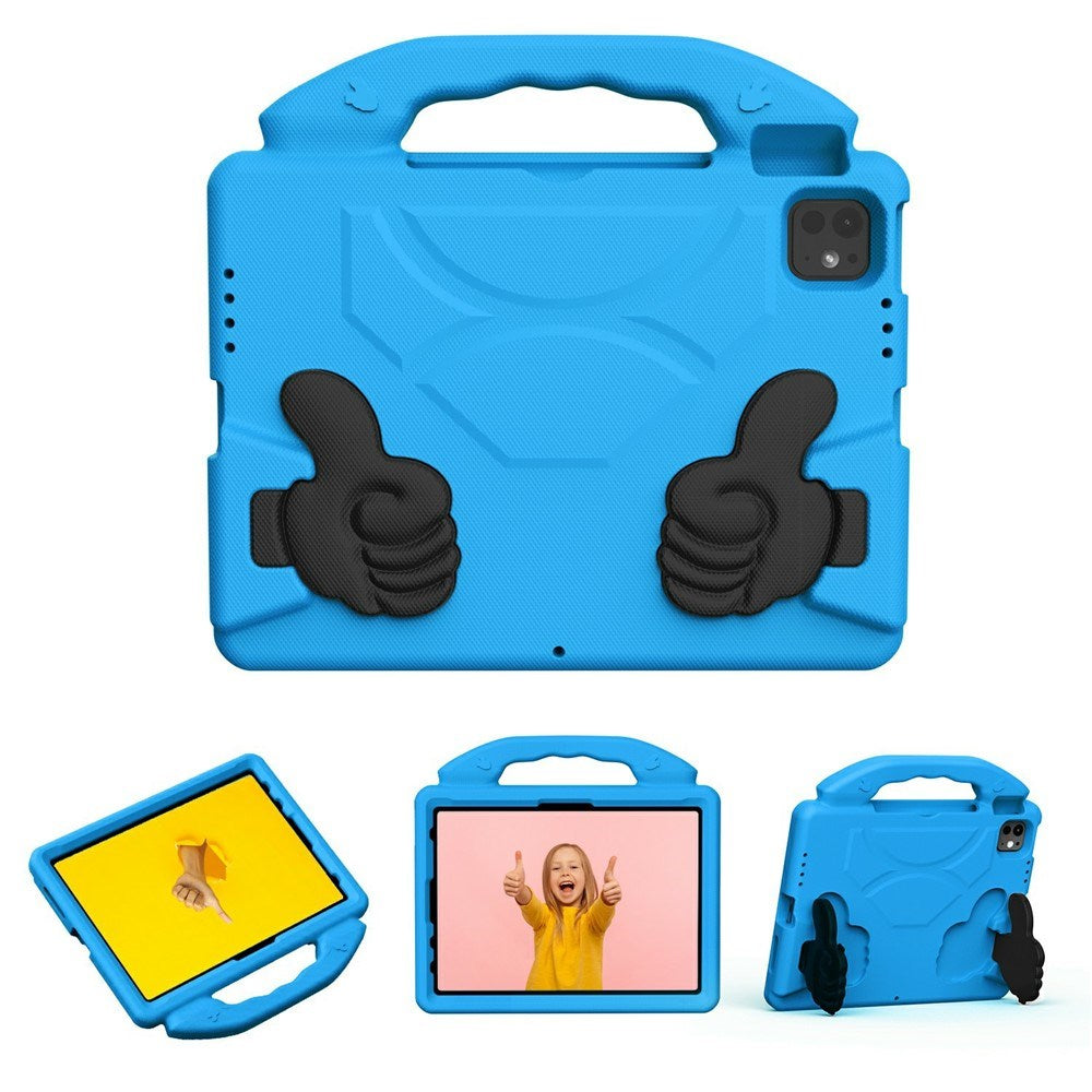 EIDERWOOD iPad Pro 11" (2025 - 2018) / Air (2022 / 2020) Barn Skal m. Thumb Kickstand - Blå