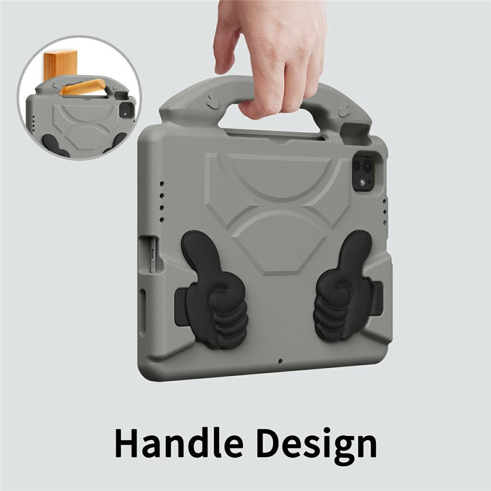 EIDERWOOD iPad Pro 11" (2025 - 2018) / Air (2022 / 2020) Barn Skal m. Thumb Kickstand - Grå