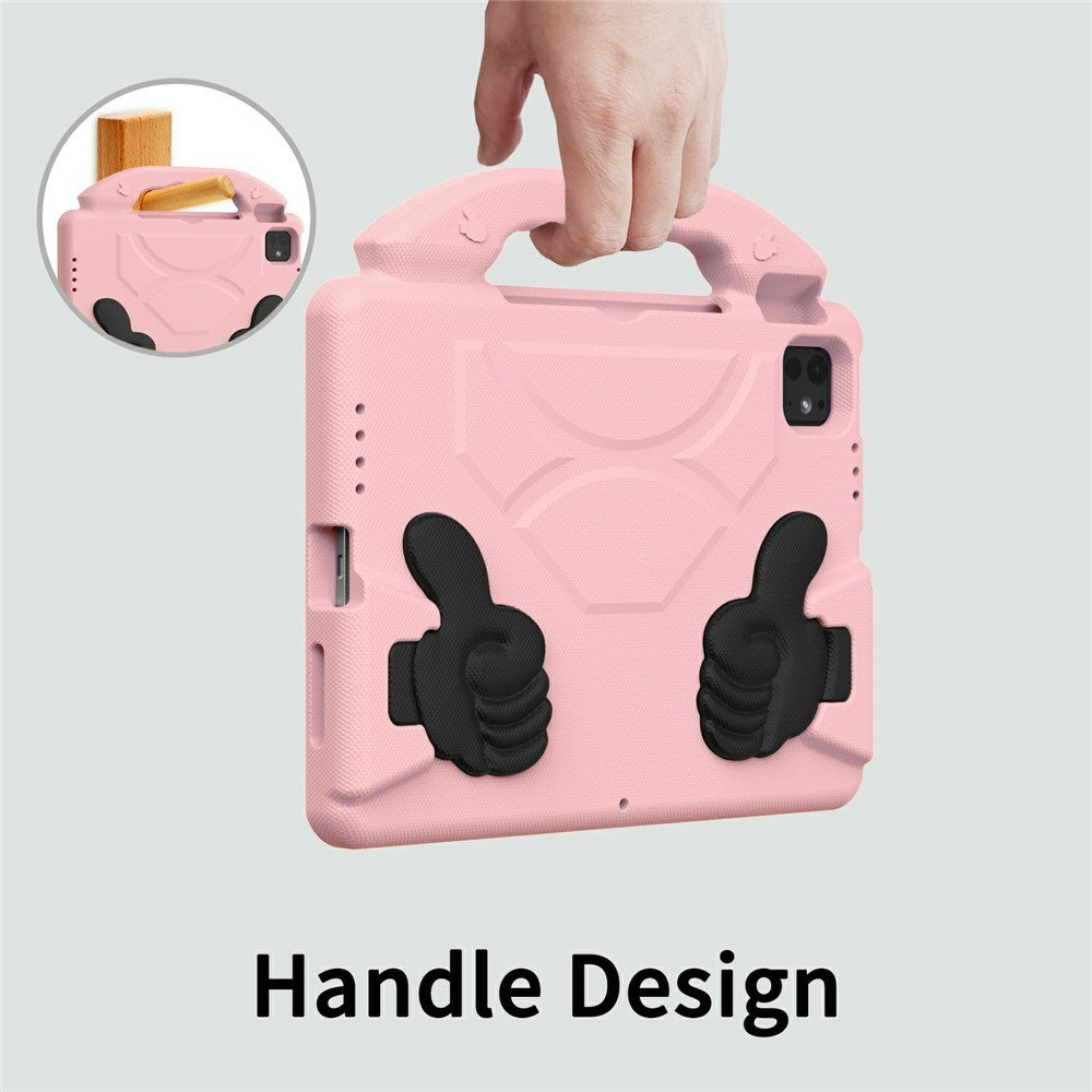 EIDERWOOD iPad Pro 11" (2025 - 2018) / Air (2022 / 2020) Barn Skal m. Thumb Kickstand - Rosa