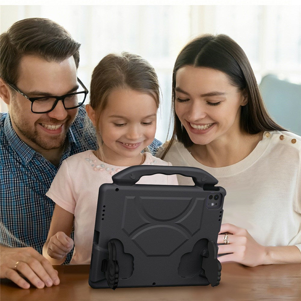 EIDERWOOD iPad Pro 12.9" (2022 / 2021 / 2020 / 2018) / Air 13" (2025 / 2024) / Pro 13" (2025 / 2024) Barn Skal m. Thumb Kickstand - Svart