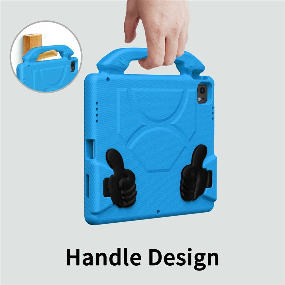 EIDERWOOD iPad Pro 12.9" (2022 / 2021 / 2020 / 2018) / Air 13" (2025 / 2024) / Pro 13" (2025 / 2024) Barn Skal m. Thumb Kickstand - Blå