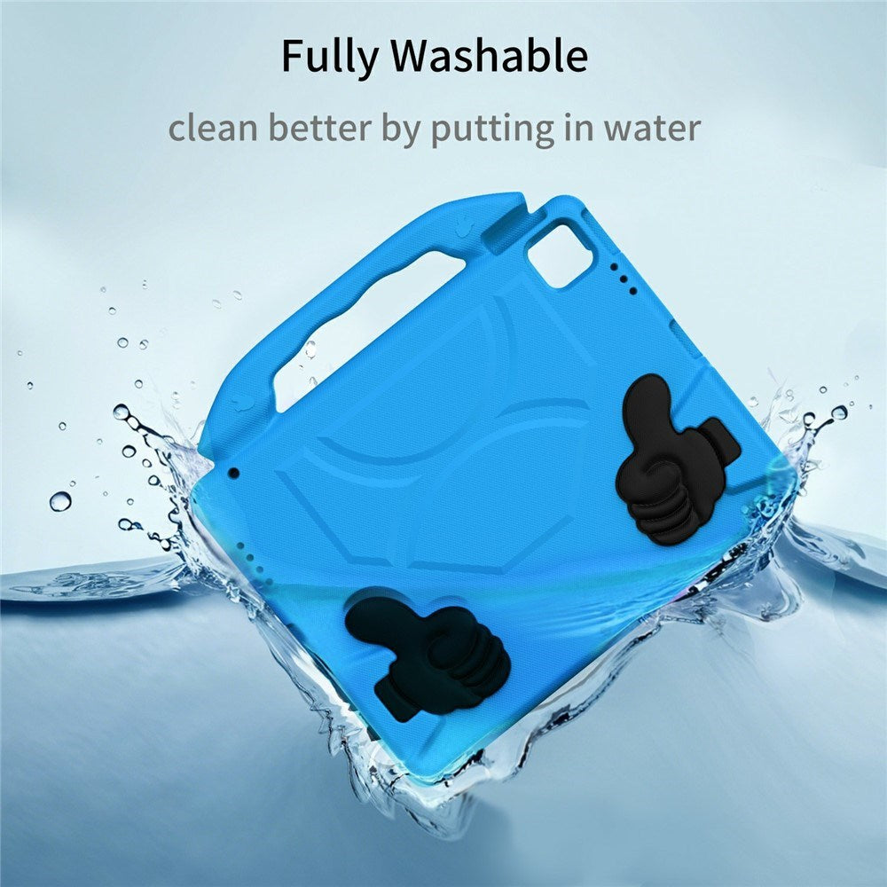 EIDERWOOD iPad Pro 12.9" (2022 / 2021 / 2020 / 2018) / Air 13" (2025 / 2024) / Pro 13" (2025 / 2024) Barn Skal m. Thumb Kickstand - Blå