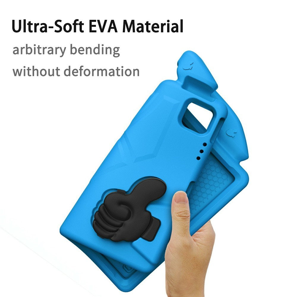 EIDERWOOD iPad Pro 12.9" (2022 / 2021 / 2020 / 2018) / Air 13" (2025 / 2024) / Pro 13" (2025 / 2024) Barn Skal m. Thumb Kickstand - Blå