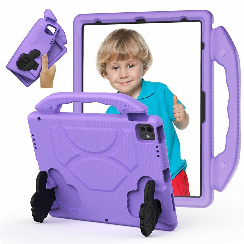 EIDERWOOD iPad Pro 12.9" (2022 / 2021 / 2020 / 2018) / Air 13" (2025 / 2024) / Pro 13" (2025 / 2024) Barn Skal m. Thumb Kickstand - Lila