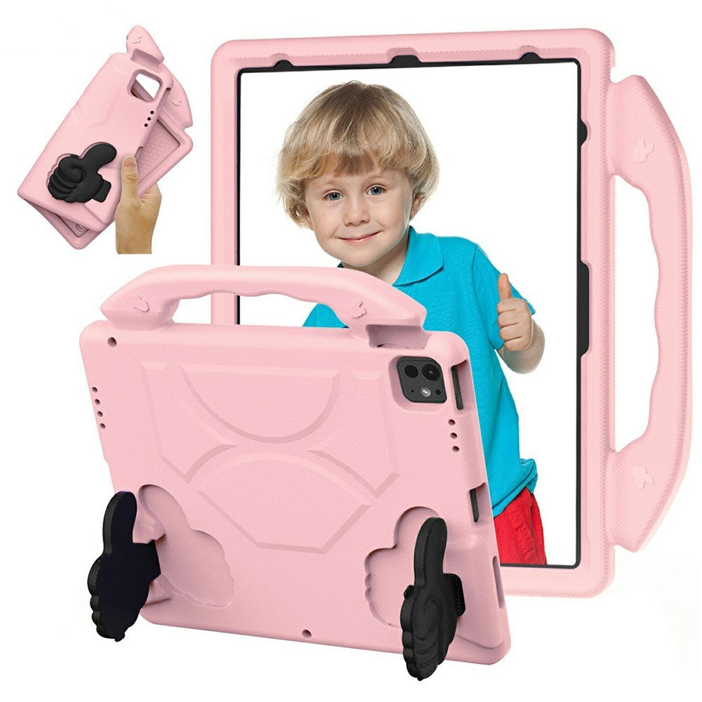 EIDERWOOD iPad Pro 12.9" (2022 / 2021 / 2020 / 2018) / Air 13" (2025 / 2024) / Pro 13" (2025 / 2024) Barn Skal m. Thumb Kickstand - Rosa