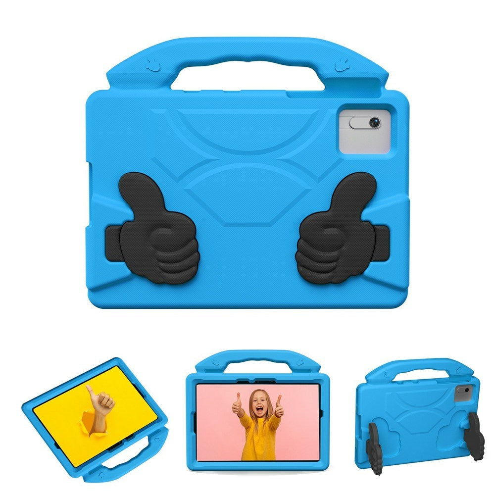 EIDERWOOD Xiaomi Redmi Pad 2 / SE / 6 / 5 / Lenovo Tab M11 / Samsung Galaxy Tab S10 FE / S9 FE / S9 / S8 / S7 Barn Skal m. Thumb Kickstand - Blå