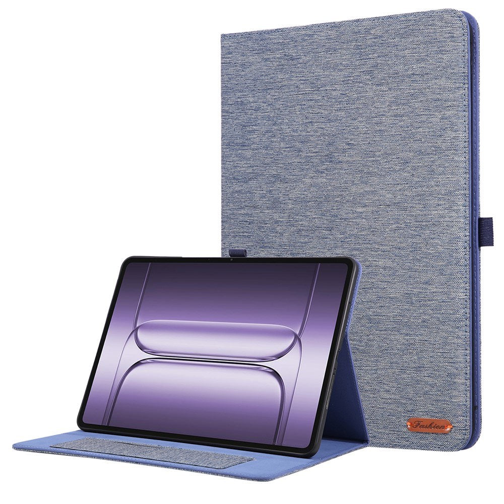 OnePlus Pad 3 Konstläder Fodral m. Korthållare & Ställfunktion - Blå