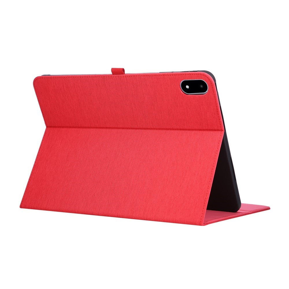 OnePlus Pad 3 Konstläder Fodral m. Korthållare & Ställfunktion - Röd