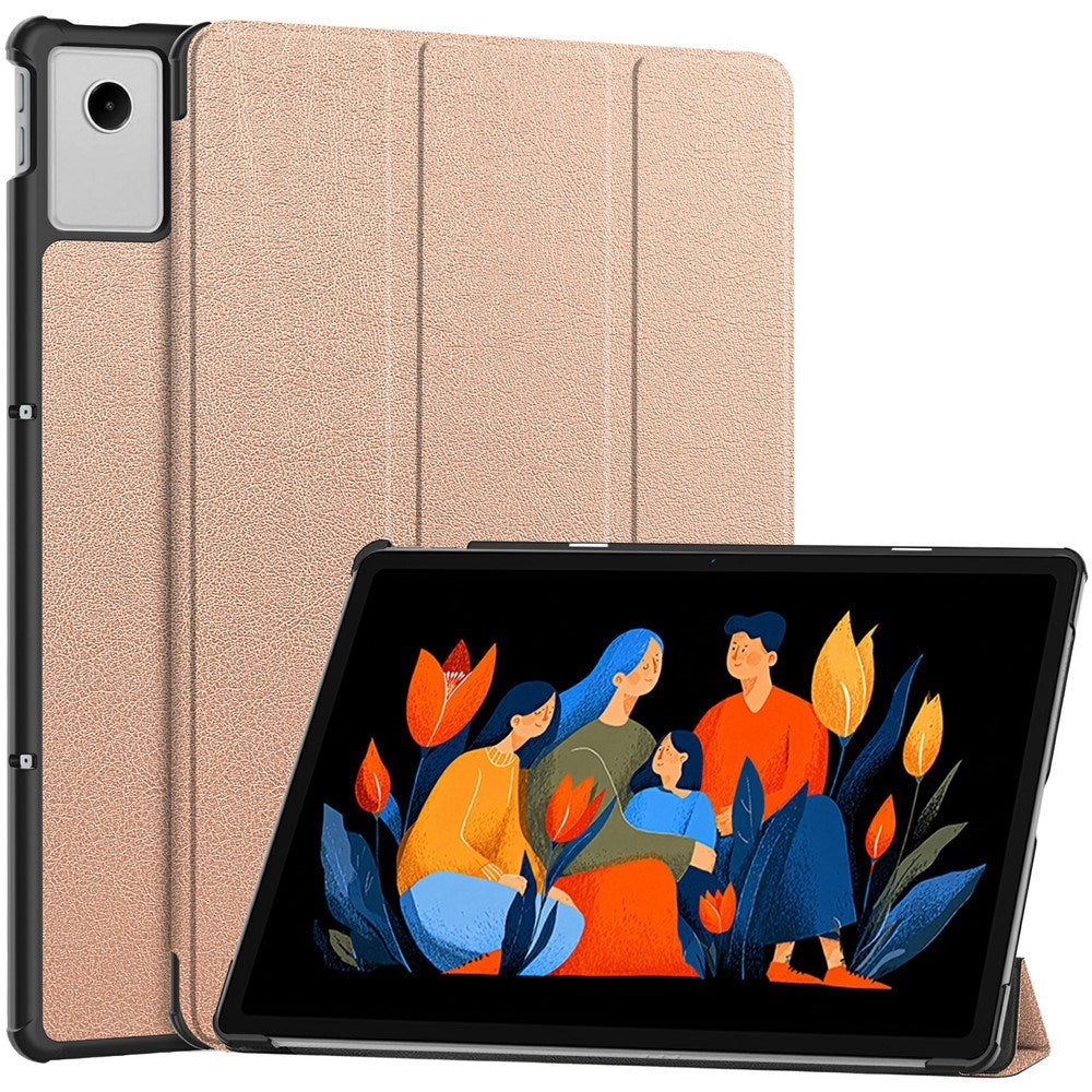 Lenovo Idea Tab Plus 12,1" EDIERWOOD Konstläder Fodral med Stativfunktion - Rose Gold