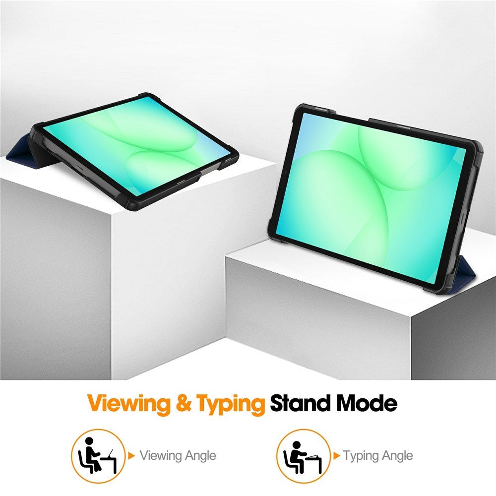 Samsung Galaxy Tab A11 EIDERWOOD Läder Fodral m. Stativfunktion - Blå