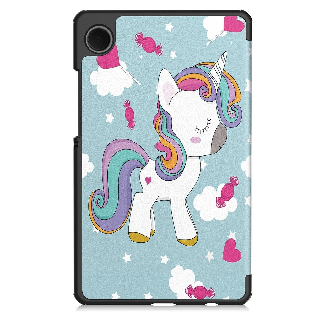 EIDERWOOD Samsung Galaxy Tab A11 Konstläder Fodral med Motiv - Enhörning