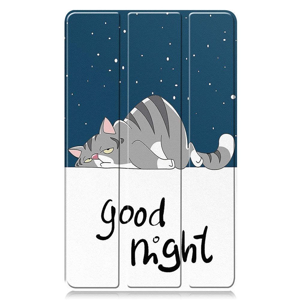 EIDERWOOD Samsung Galaxy Tab A11 Konstläder Fodral med Motiv - Sovande Katt