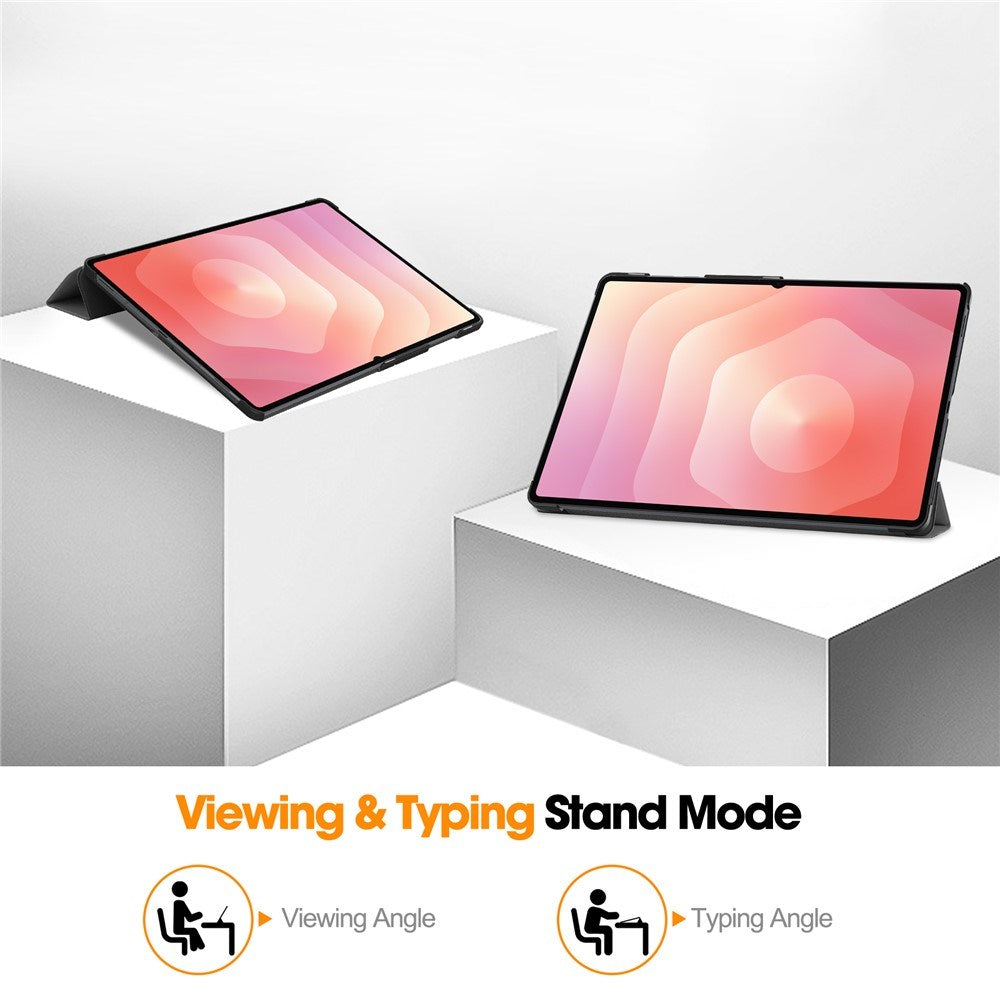 Samsung Galaxy Tab S11 Ultra EIDERWOOD Läder Fodral m. Stativfunktion - Grå