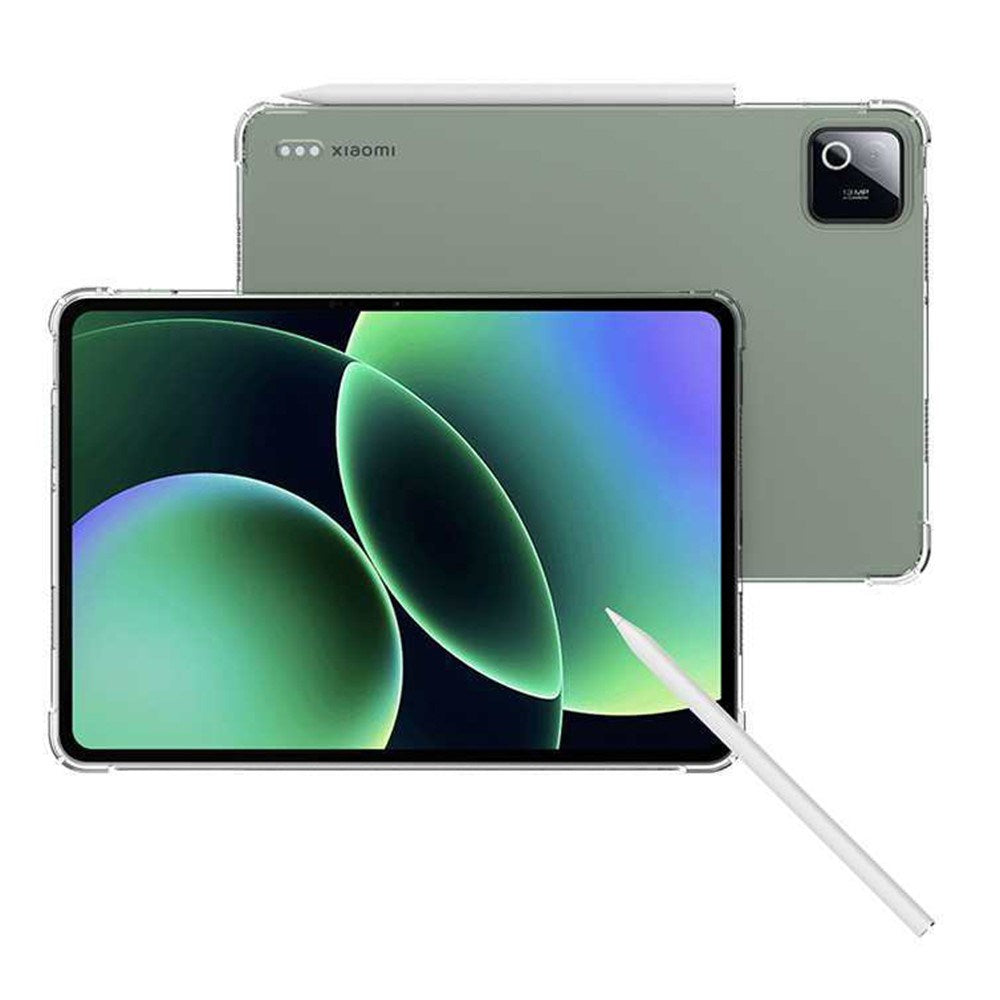 Xiaomi Pad 8 / 8 Pro EIDERWOOD Flexibelt Plast Skal m. Förstärkta Hörn – Genomskinlig