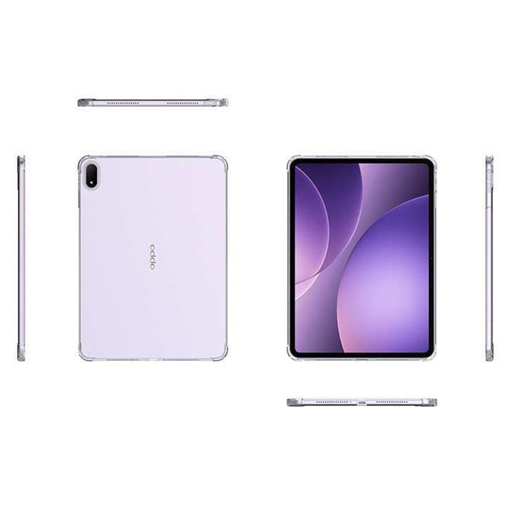 Oppo Pad 5 EIDERWOOD Flexibelt Plast Skal m. Stötabsorberande Hörn - Genomskinlig