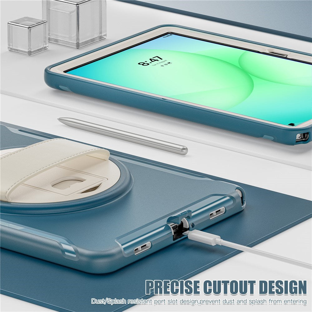 Samsung Galaxy Tab A11+ (Plus) EIDERWOOD Stötsäkert Skal med 360 Graders Roterbart Stativ - Grön