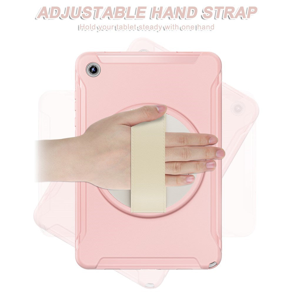 Samsung Galaxy Tab A11+ (Plus) EIDERWOOD Stötsäkert Skal med 360 Graders Roterbart Stativ - Rosa