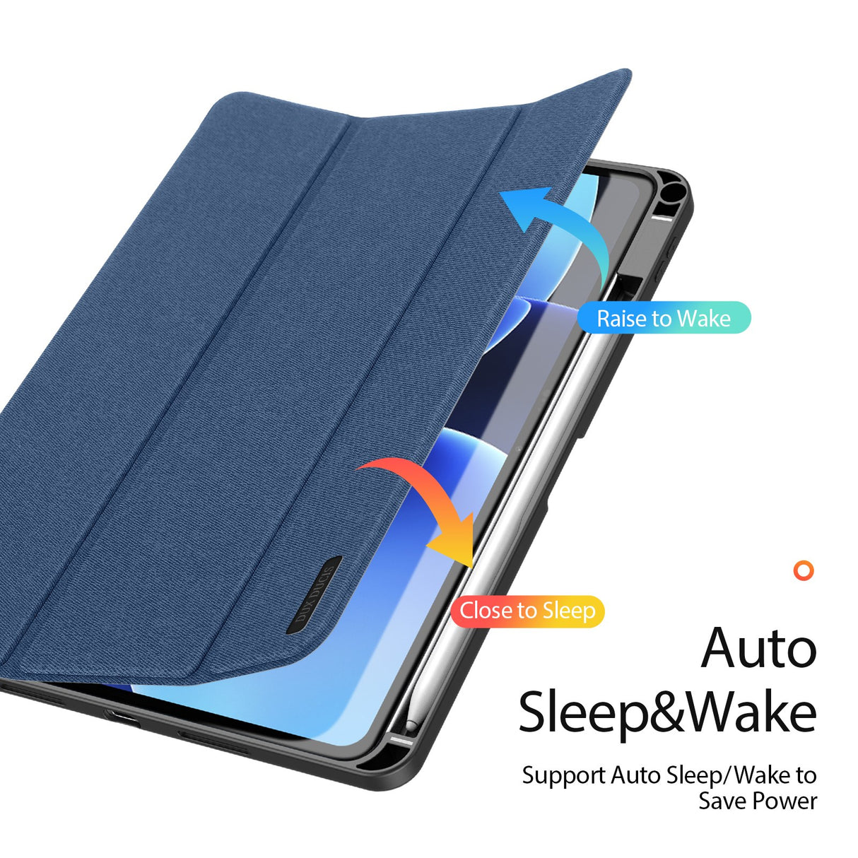 Xiaomi Pad 8 / 8 Pro / 7 / 7 Pro DUX DUCIS Tri-Fold Konstläder Fodral - Blå