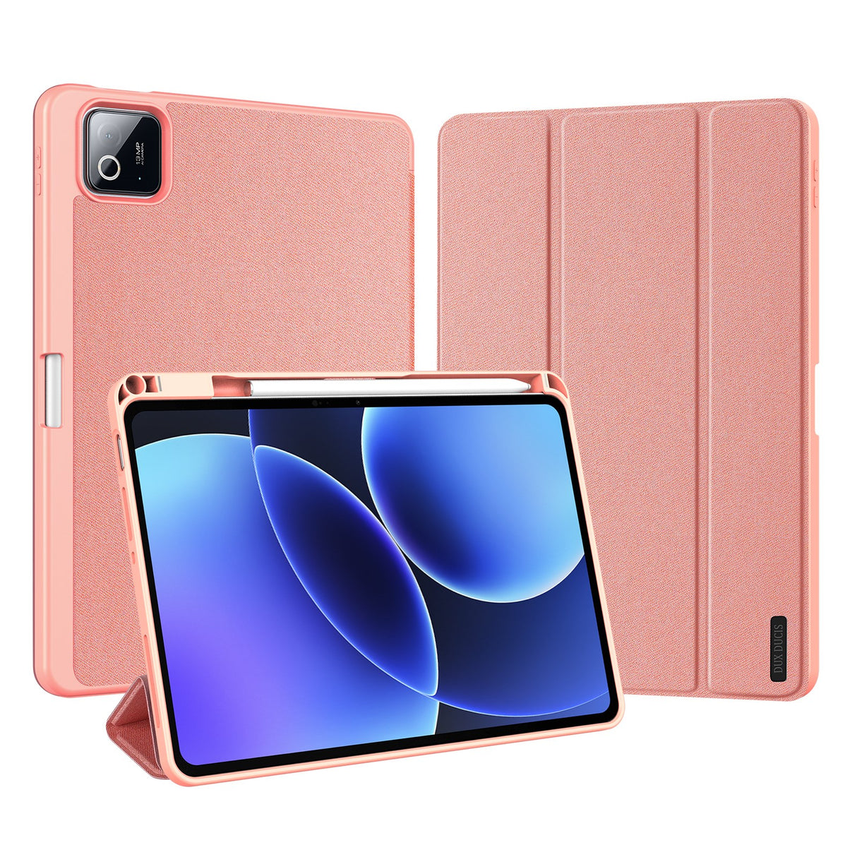 Xiaomi Pad 8 / 8 Pro / 7 / 7 Pro DUX DUCIS Tri-Fold Konstläder Fodral - Rosa