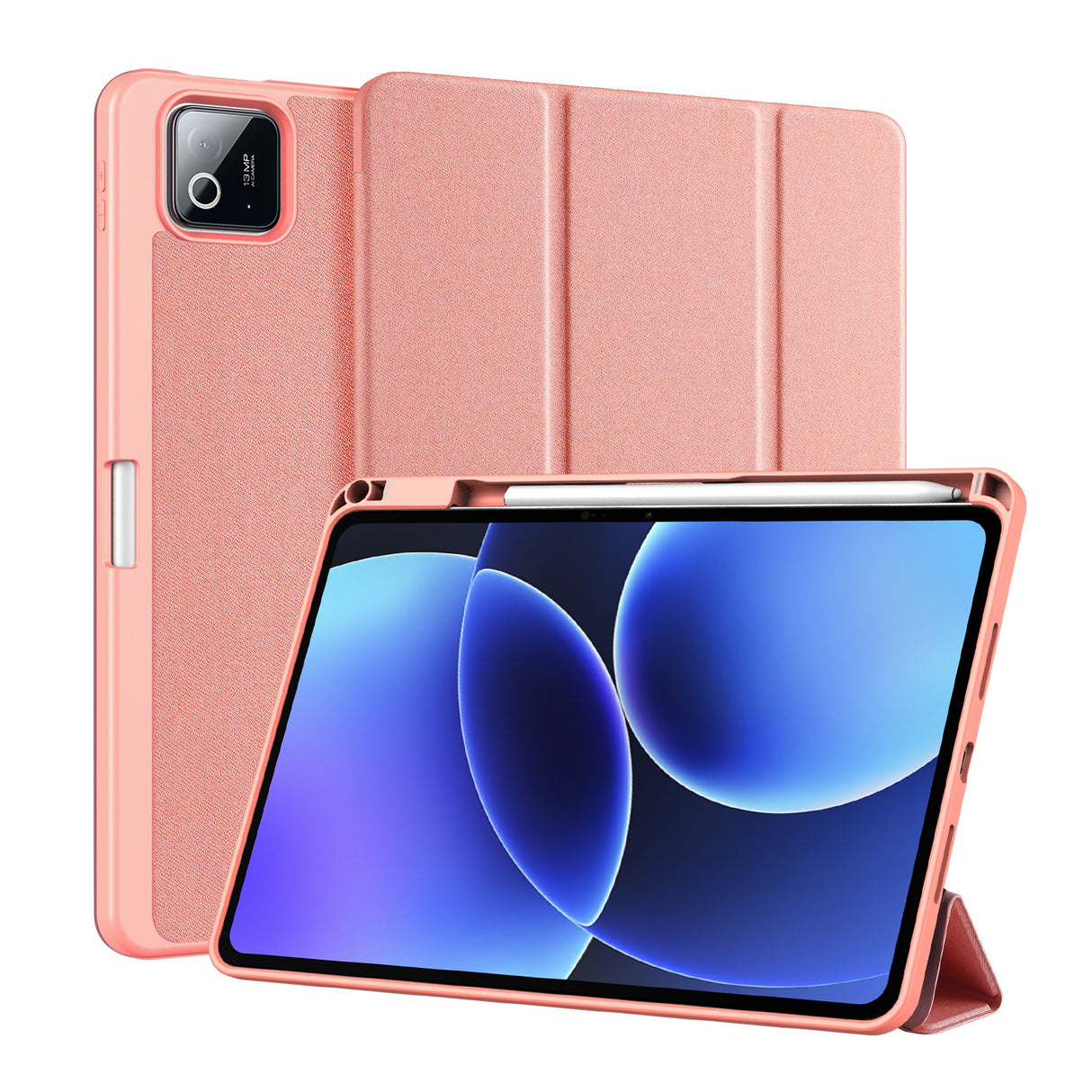 Xiaomi Pad 8 / 8 Pro / 7 / 7 Pro DUX DUCIS Tri-Fold Konstläder Fodral - Rosa