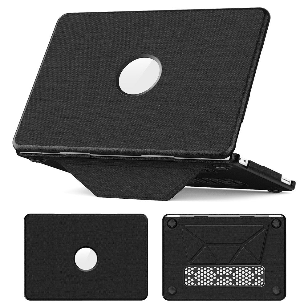 MacBook Neo 13 A18 Pro (2026) EIDERWOOD Fodral med Logotyputskärning & Stativfunktion - Svart