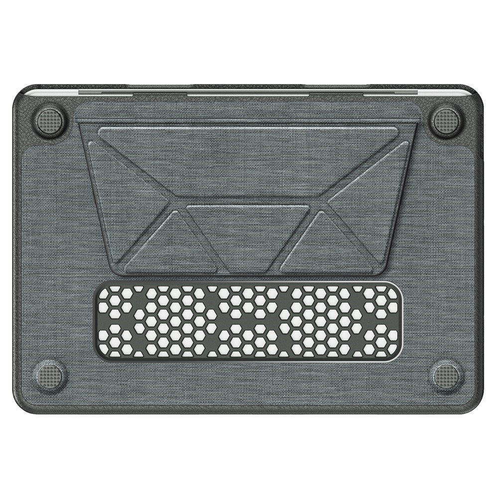 MacBook Neo 13 A18 Pro (2026) EIDERWOOD Fodral med Logotyputskärning & Stativfunktion - Grå
