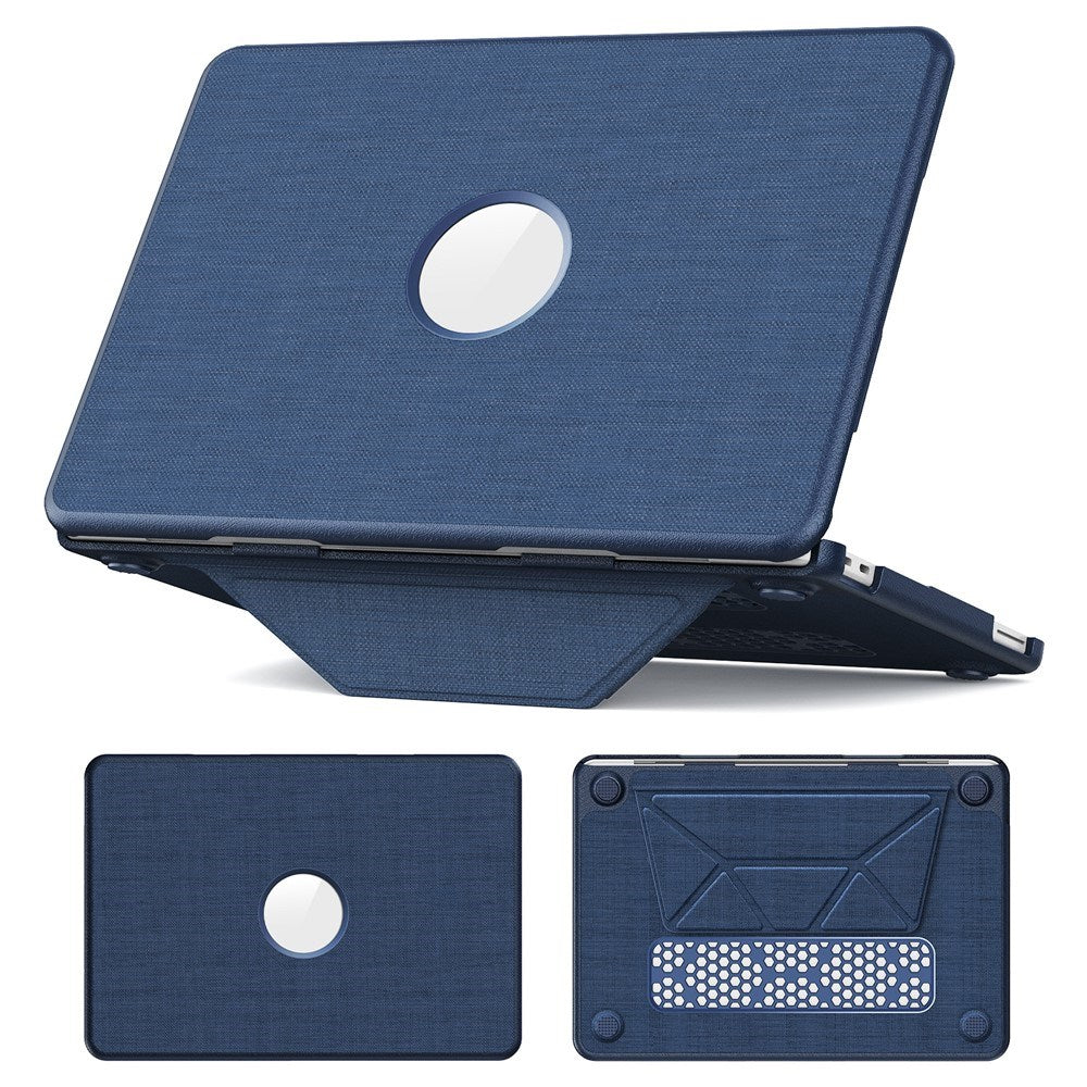 MacBook Neo 13 A18 Pro (2026) EIDERWOOD Fodral med Logotyputskärning & Stativfunktion - Blå