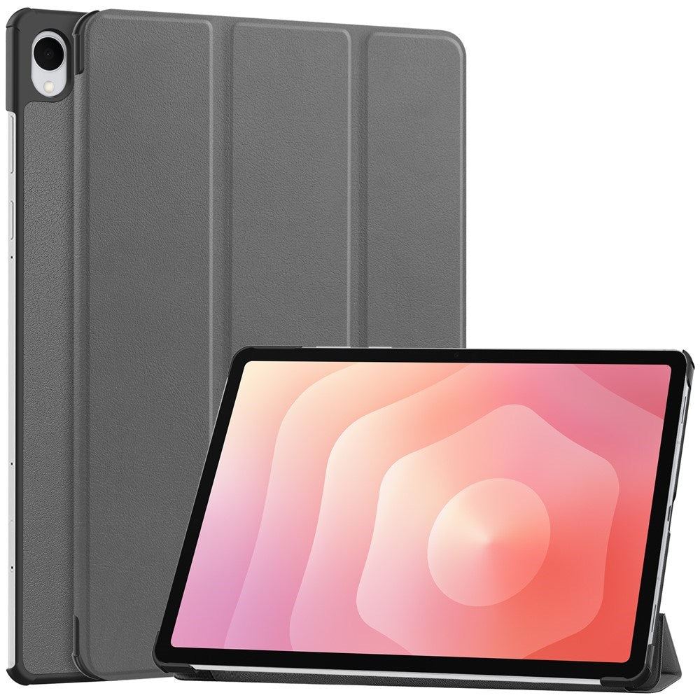 Samsung Galaxy Tab S12+ (Plus) EIDERWOOD Konstläder Fodral med Stativfunktion - Grå