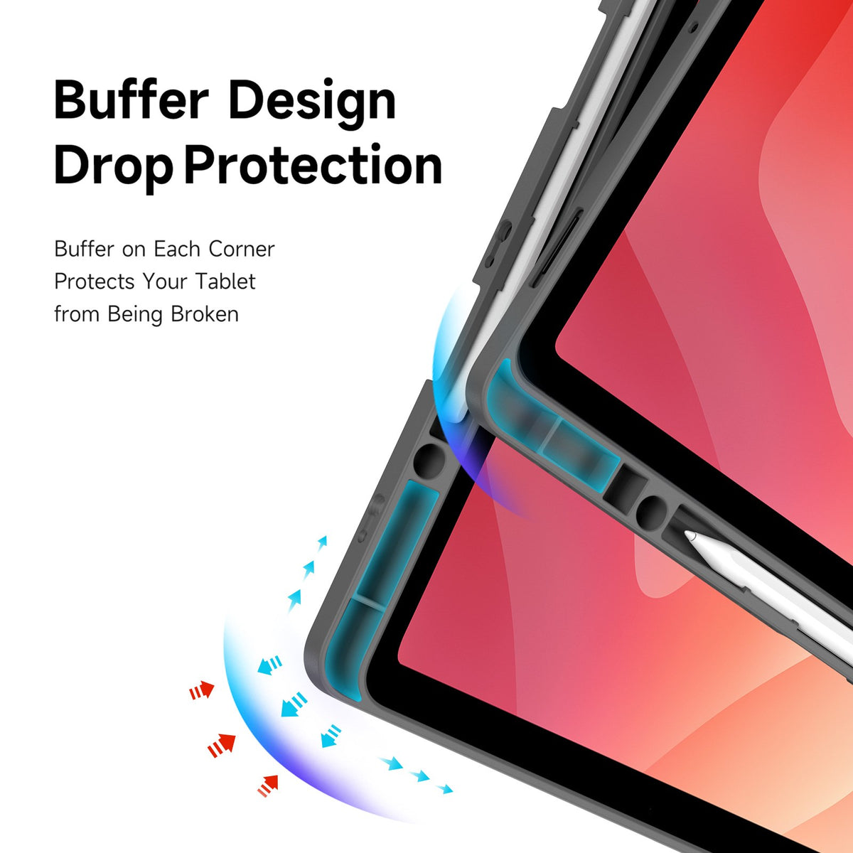 Samsung Galaxy Tab S12+ (Plus) DUX DUCIS Origami Hybrid Konstläder Fodral - Grå