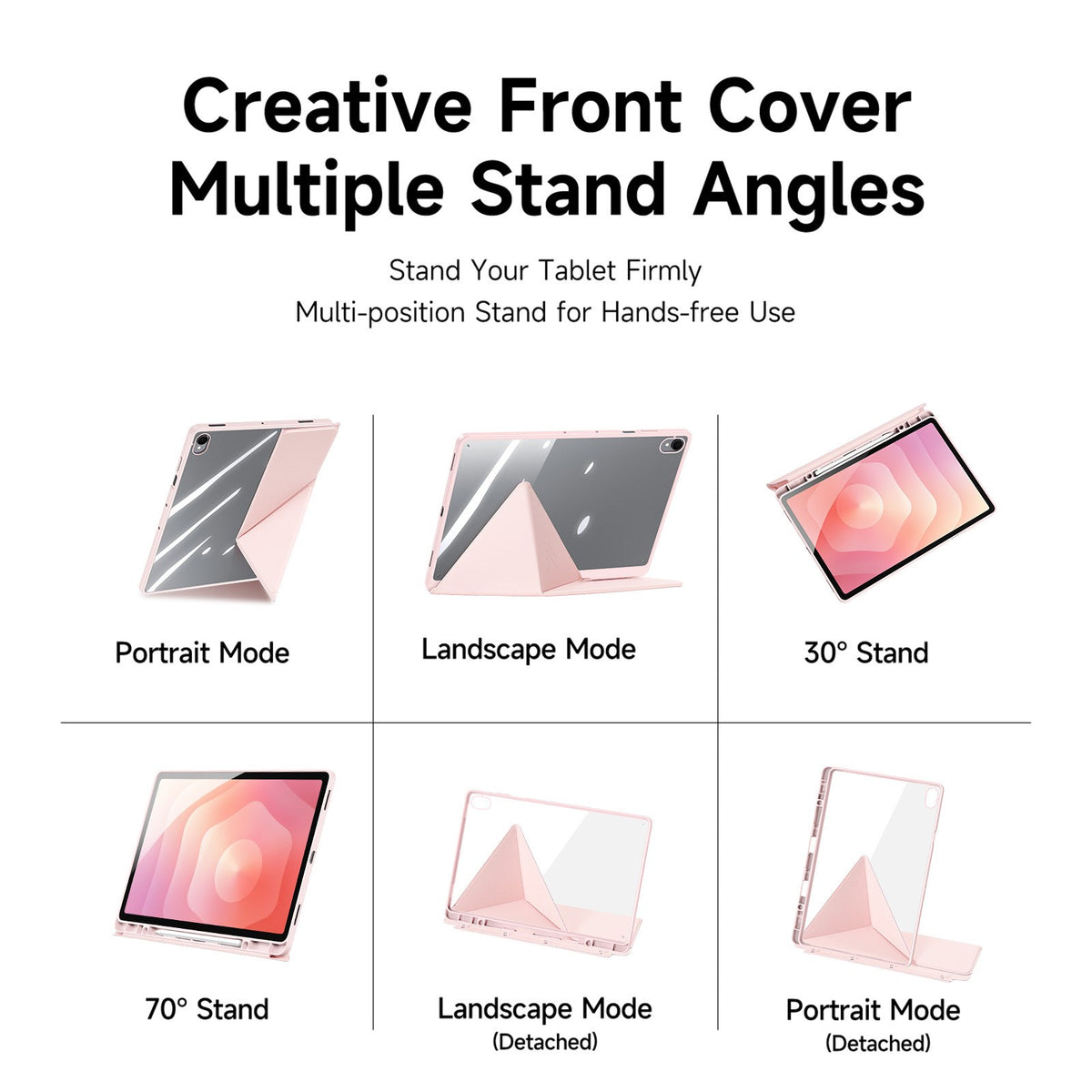 Samsung Galaxy Tab S12+ (Plus) DUX DUCIS Origami Hybrid Konstläder Fodral - Rosa