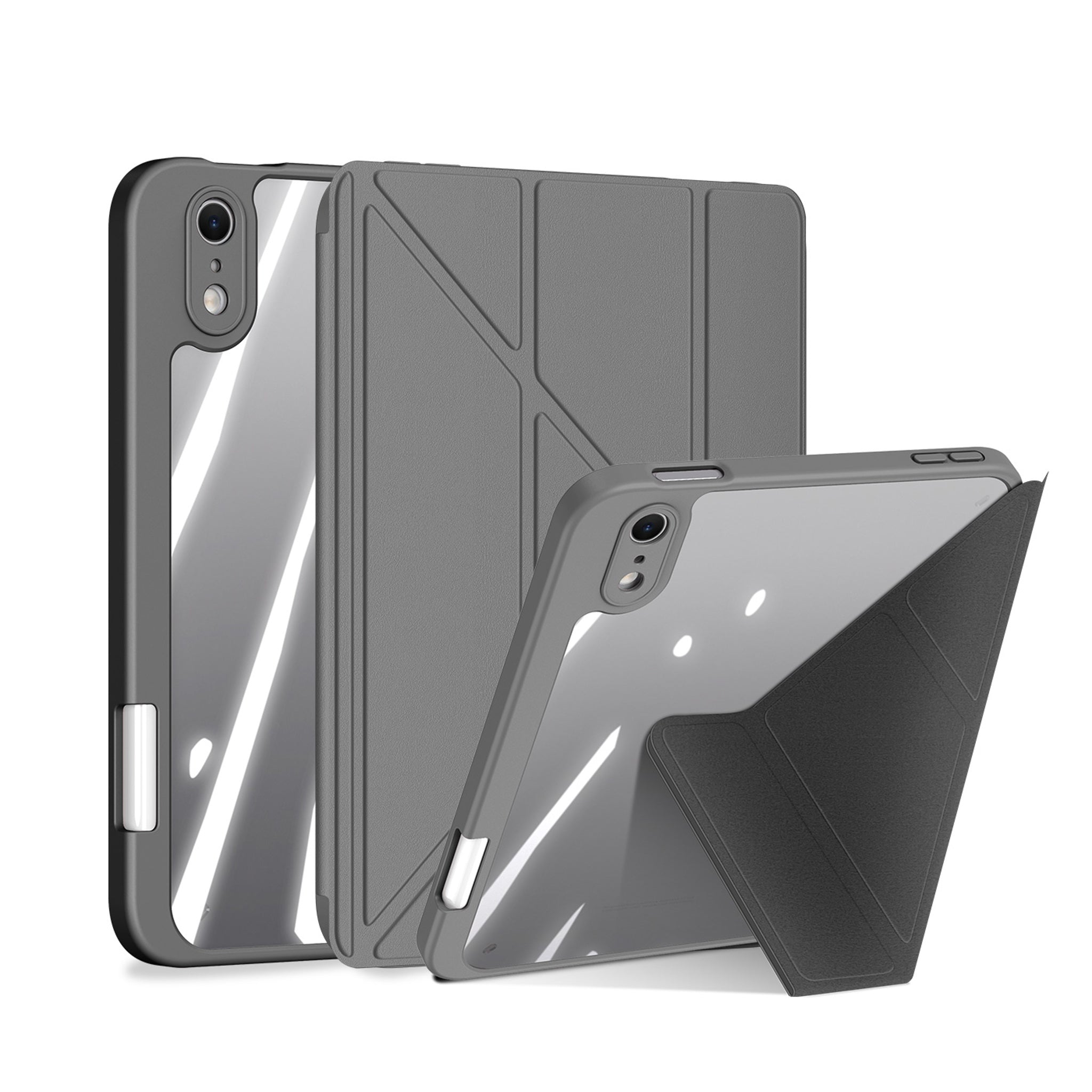 iPad Mini (2026) 8. Gen. DUX DUCIS MAGI Origami Hybrid Fodral m. Stativfunktion - Grå