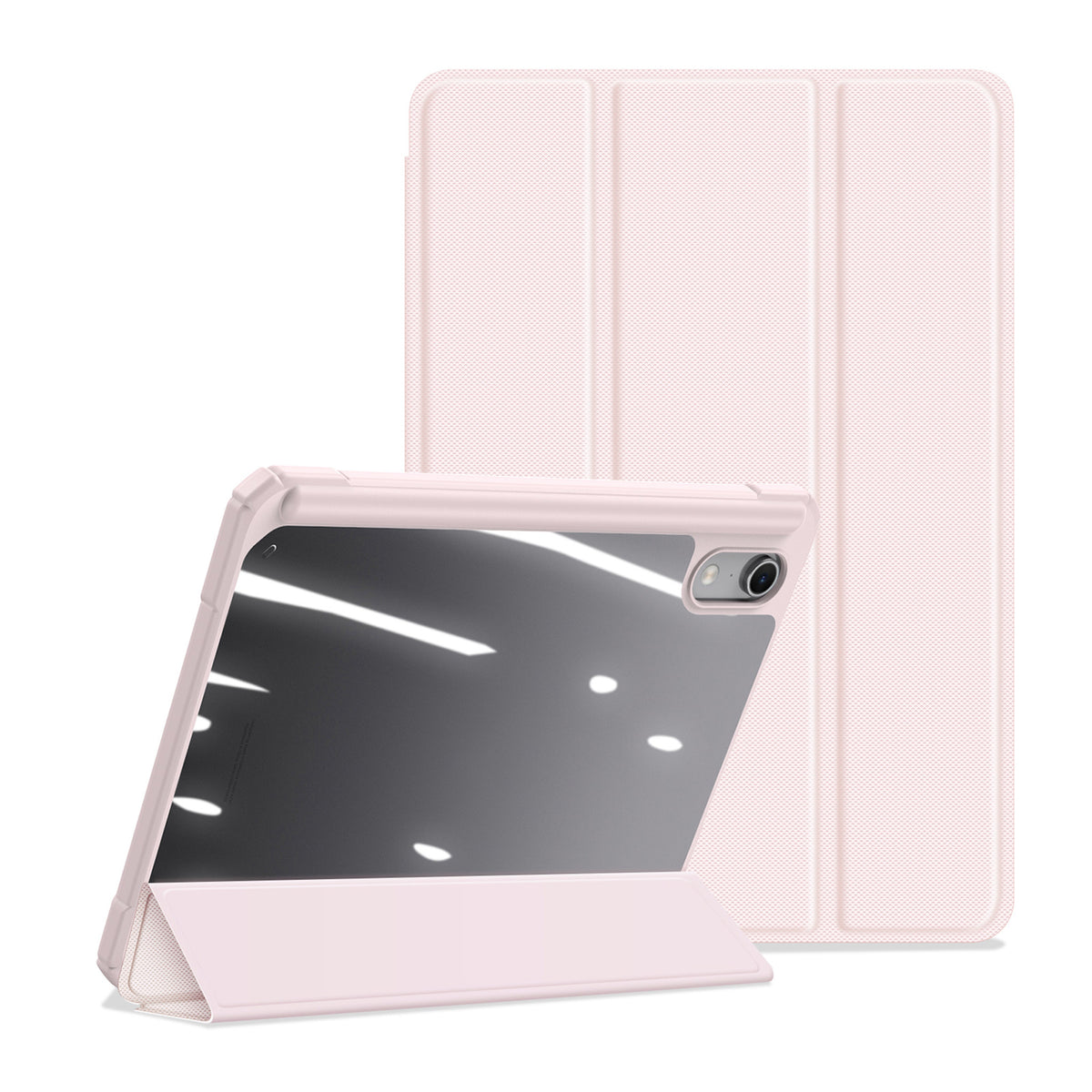 iPad Mini (2026) 8. Gen. DUX DUCIS TOBY Tri-Fold Konstläder Fodral m. Stativfunktion - Rosa