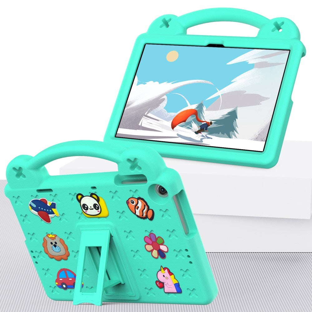 Lenovo Tab M10 (3. Gen) 10.1" (TB-328F/TB-328X) Barnskal m. Stativ & Handhållare - Grön