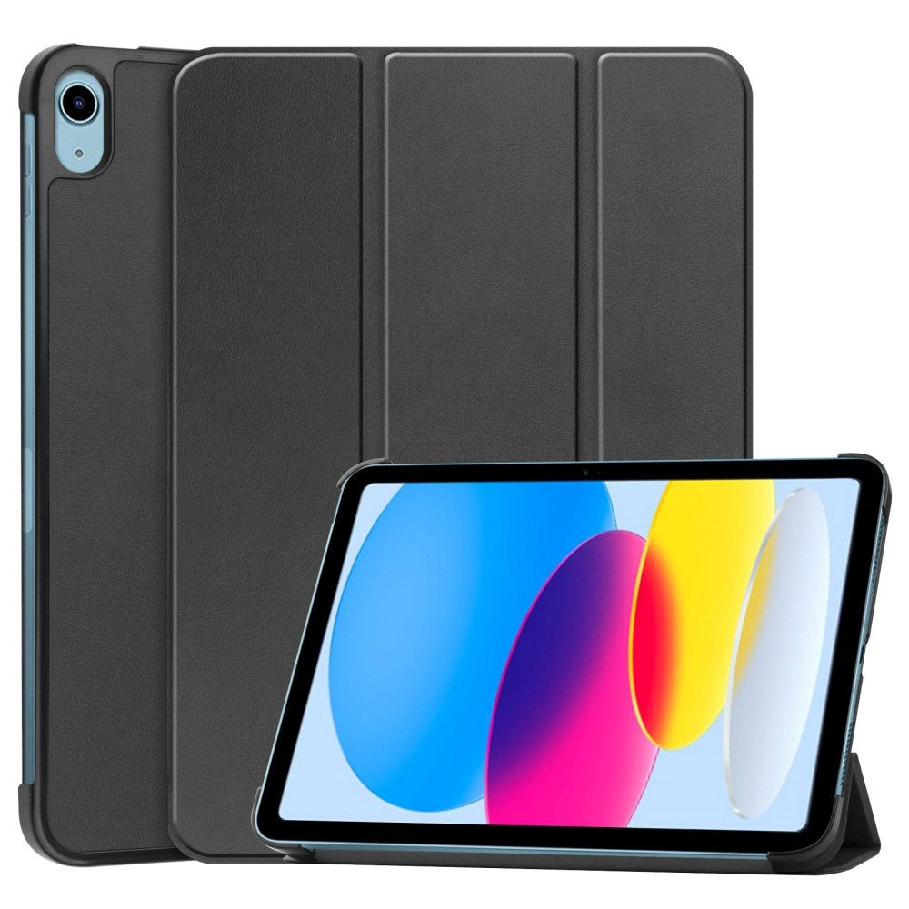 Apple iPad 11" (2025) / iPad 10.9" (2024/2022) PU Läder Tri-fold Fodral - Svart