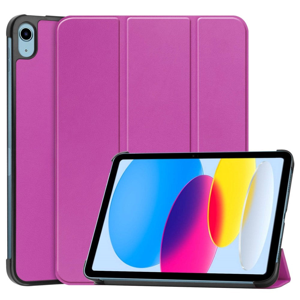 Apple iPad 11" (2025) / iPad 10.9" (2024/2022) PU Läder Tri-fold Fodral - Lila