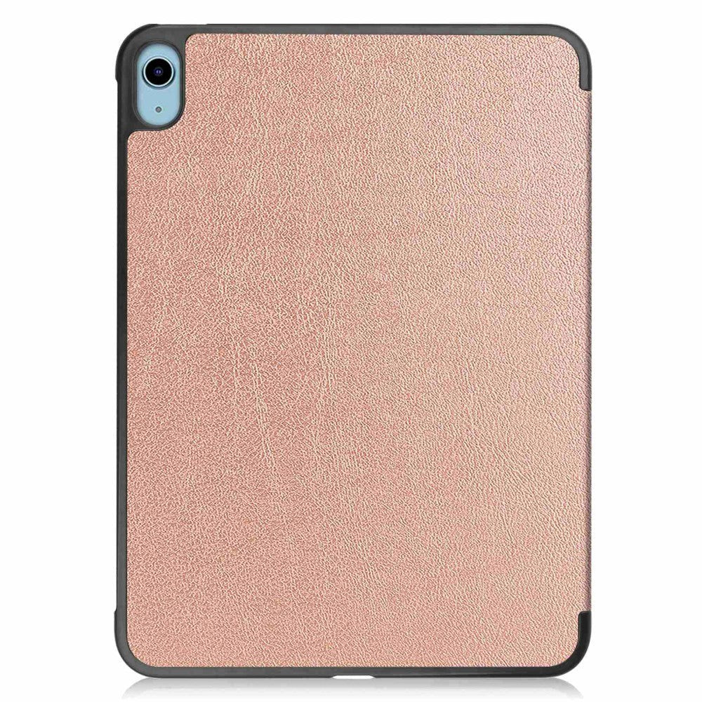 Apple iPad 11" (2025) / iPad 10.9" (2024/2022) PU Läder Tri-fold Fodral - Rose Gold